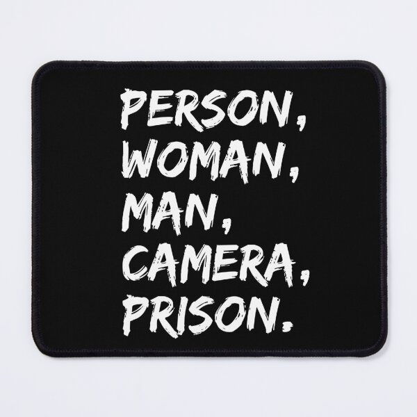 Item preview, Person Woman Man Camera Prison | Funny Political Humor | 2022 Midterm Election designed and sold by KonnichiwaStore.