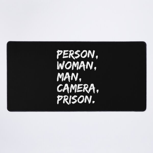 Item preview, Person Woman Man Camera Prison | Funny Political Humor | 2022 Midterm Election designed and sold by KonnichiwaStore.