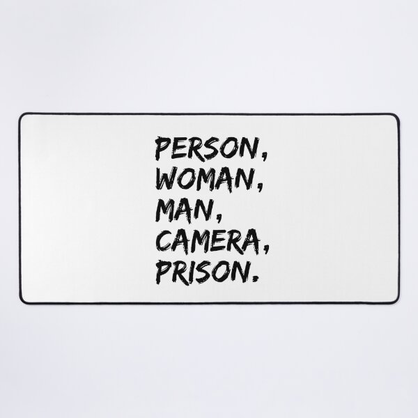 Item preview, Person Woman Man Camera Prison | Funny Political Humor | 2022 Midterm Election designed and sold by KonnichiwaStore.