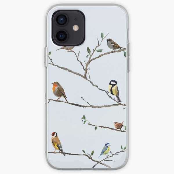 Garden birds fill the trees iPhone Soft Case
