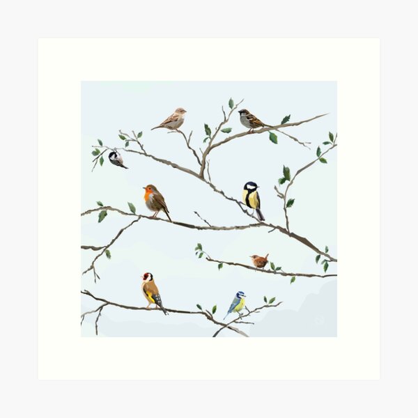 Artikel-Vorschau von Gartenvögel füllen die Bäume, designt und verkauft von snewdesigns.