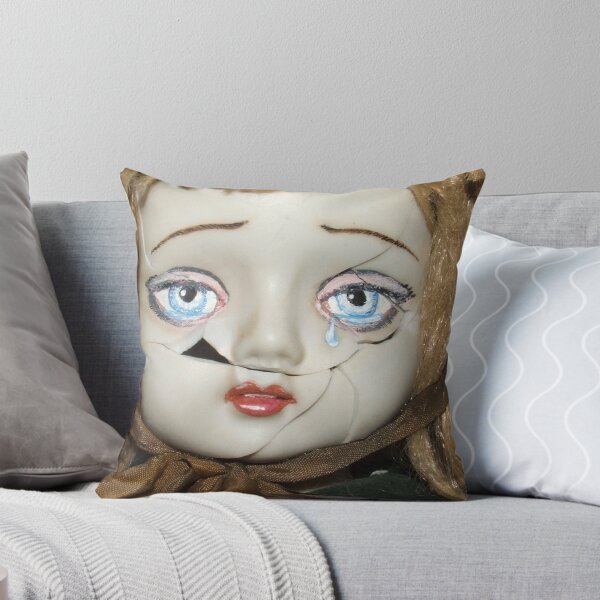 Item preview, photograph | Emily forlorn | repaint of cracked porcelain doll designed and sold by DigitalEurydice.