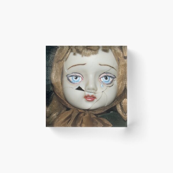 Item preview, photograph | Emily forlorn | repaint of cracked porcelain doll designed and sold by DigitalEurydice.