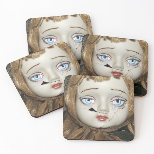 Item preview, photograph | Emily forlorn | repaint of cracked porcelain doll designed and sold by DigitalEurydice.