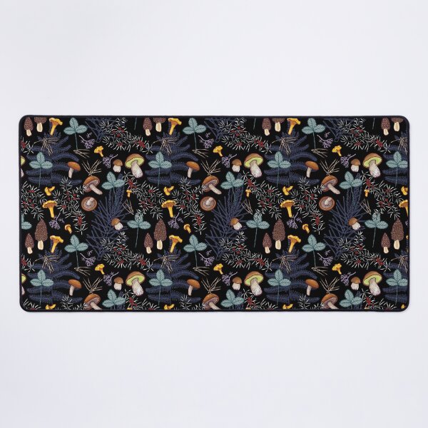 Item preview, dark wild forest mushrooms designed and sold by smalldrawing.