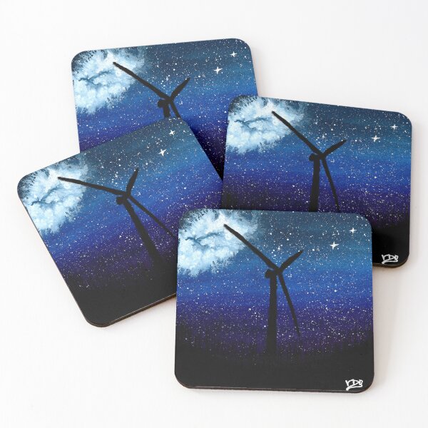 Item preview, Wind Turbine at Night designed and sold by storiedthreads.
