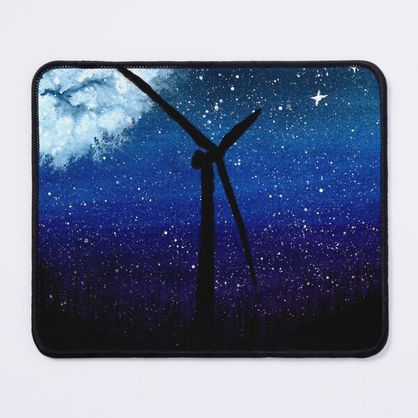 Item preview, Wind Turbine at Night designed and sold by storiedthreads.