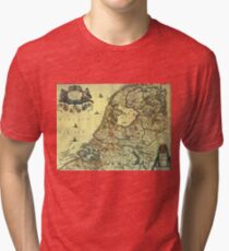 Map of The Netherlands, 1658 Tri-blend T-Shirt