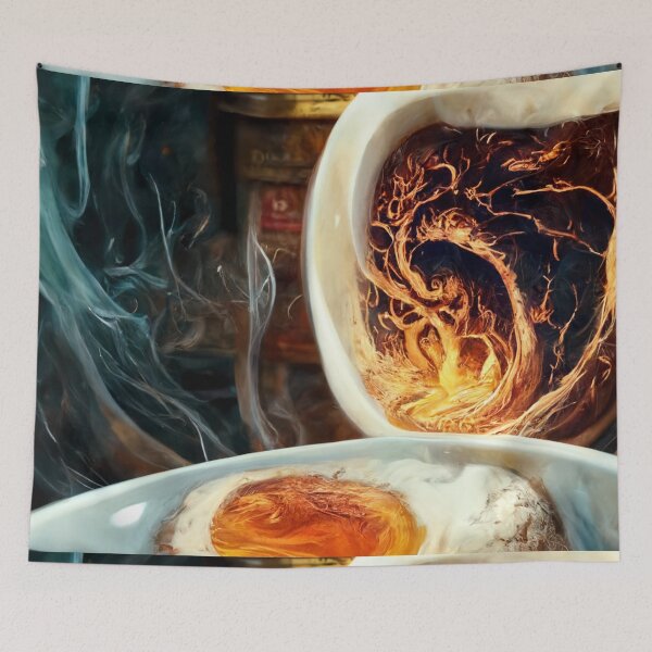 Item preview, Hyper realistic Dalgona Coffee Cup with Gold Resin Art designed and sold by Yellow Coffee.