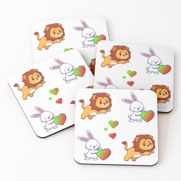 Item preview, Leo and Bunny with BJYX Love Heart Pattern Design  designed and sold by DMJPRINT.