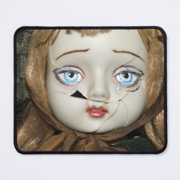 Item preview, photograph | Emily forlorn | repaint of cracked porcelain doll designed and sold by DigitalEurydice.