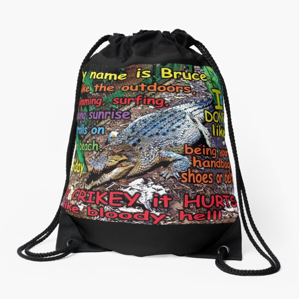 AUSSIE BRUCE ON PERMANENT HOLIDAY IN THAILAND Drawstring Bag