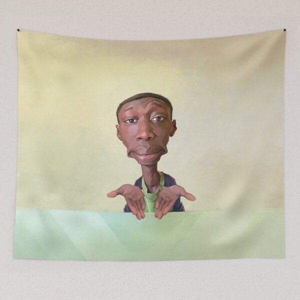 Item preview, Khaby Lame Caricature designed and sold by AlbertoAriasART.