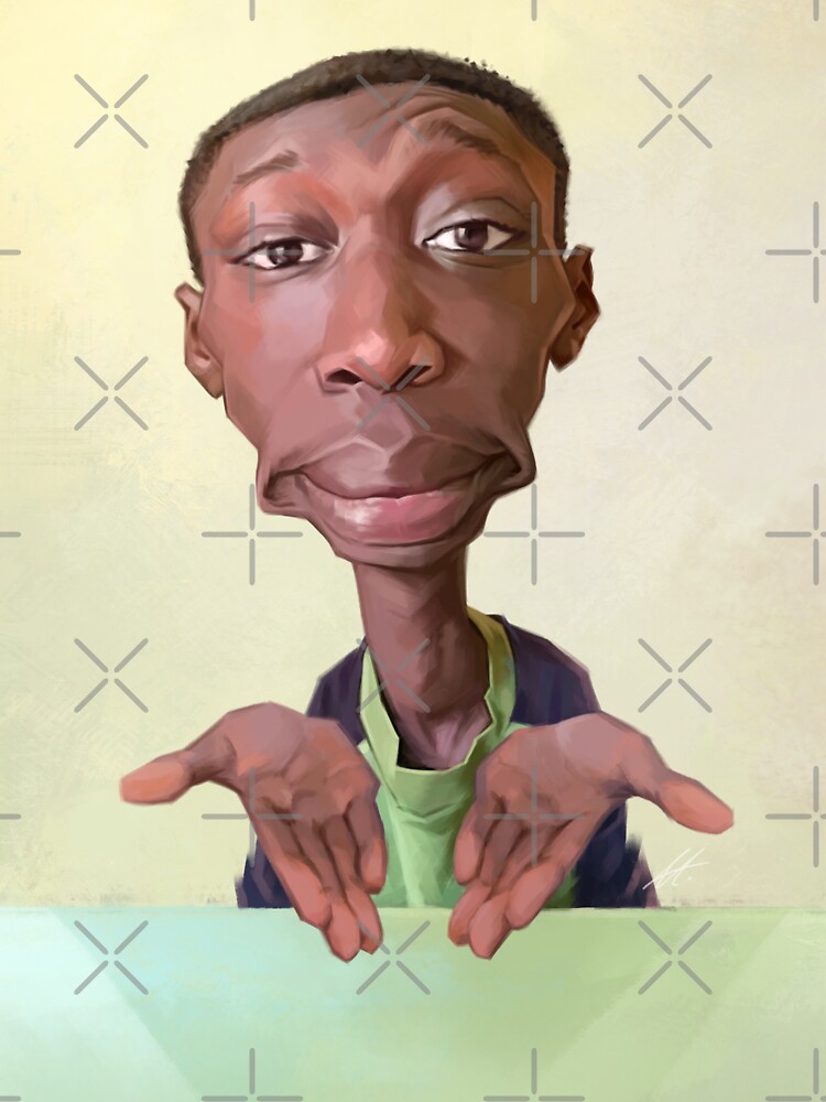 Khaby Lame Caricature by AlbertoAriasART