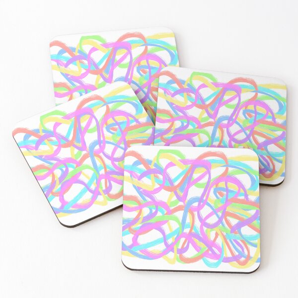 Item preview, Fun Colourful Squiggle Brush Stroke Art designed and sold by superraddd.