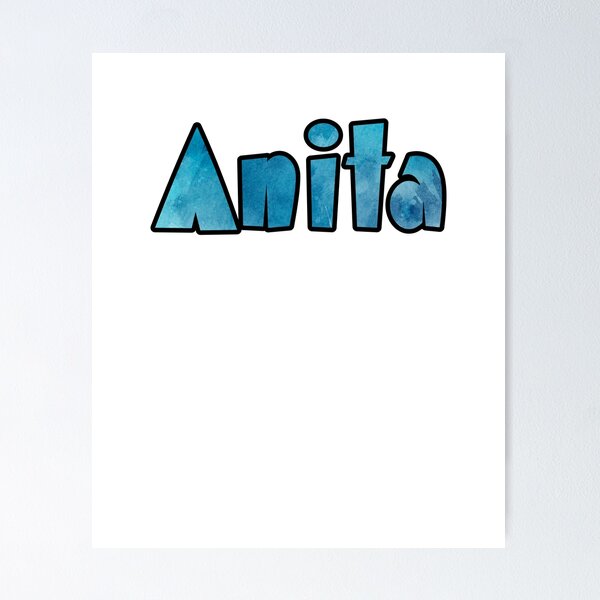 Name Anita with pink flower Art Board Print for Sale by Anita