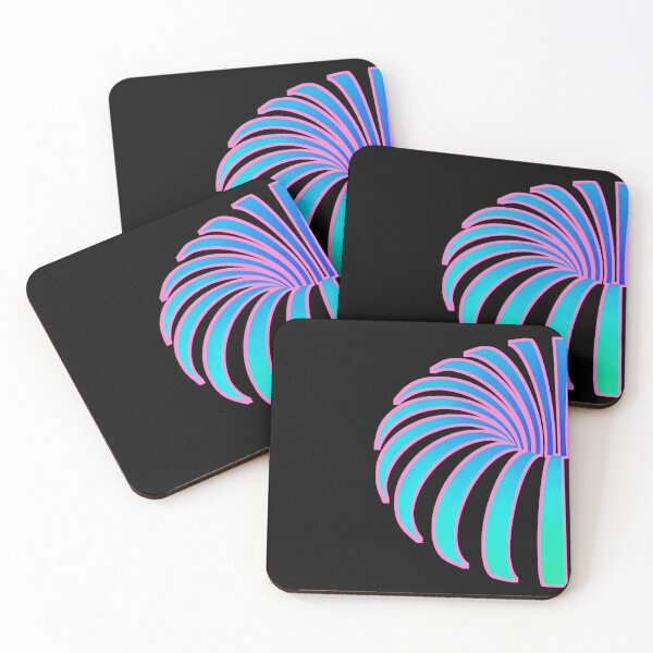 Item preview, Tropical optical illusion flower botanical foliage violet blue purple pink fuchsia rainbow plant banana designed and sold by IMNIUM.