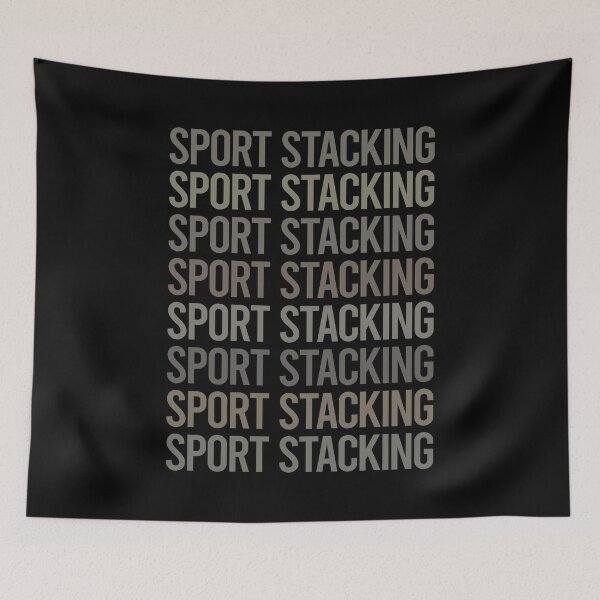 Item preview, Gray Text Art Sport Stacking Cup Stacking Speed Stacking designed and sold by TarynBrown3126.