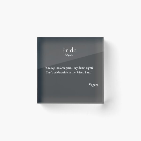 Item preview, Legendary Quotes: Saiyan Pride designed and sold by Frame-n-Play.