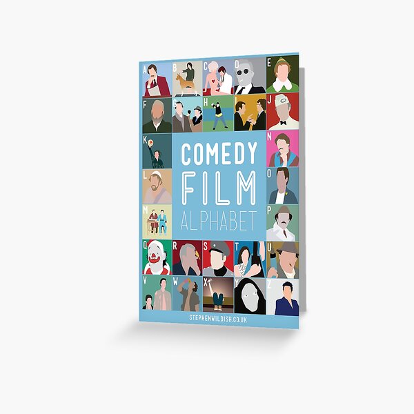 Comedy Film Alphabet Greeting Card
