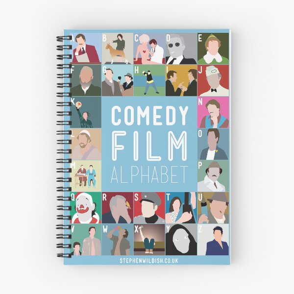 Artikelvorschau, Comedy Film Alphabet entworfen und verkauft von Stephen Wildish.