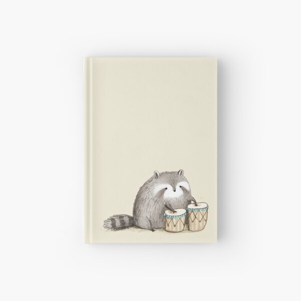 Raccoon on Bongos Hardcover Journal