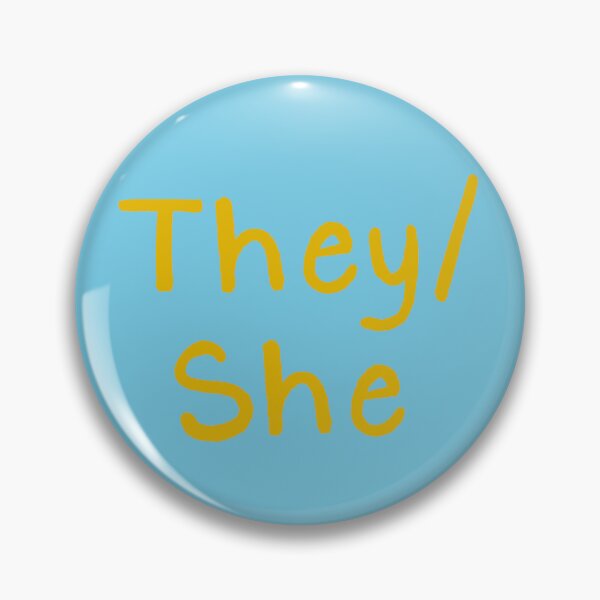 Item preview, Light Blue They/She (Yellow Text) designed and sold by Smoltsuki.