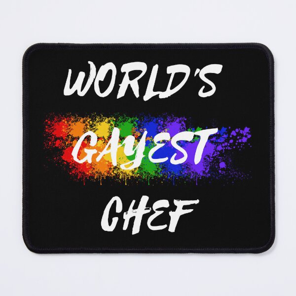 Item preview, World's Gayest Chef Rainbow Color Splash For Gay Chefs For Pride Month In Black designed and sold by LuckyKermit.