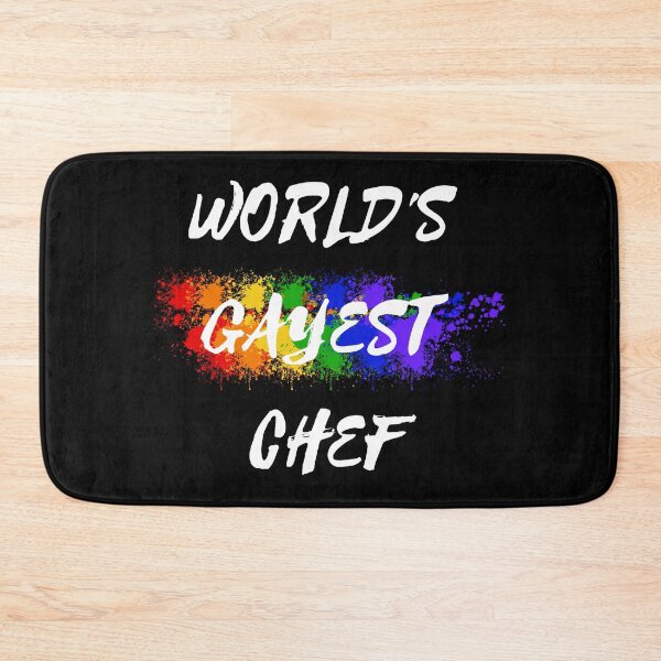 Item preview, World's Gayest Chef Rainbow Color Splash For Gay Chefs For Pride Month In Black designed and sold by LuckyKermit.