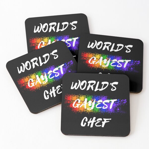 Item preview, World's Gayest Chef Rainbow Color Splash For Gay Chefs For Pride Month In Black designed and sold by LuckyKermit.