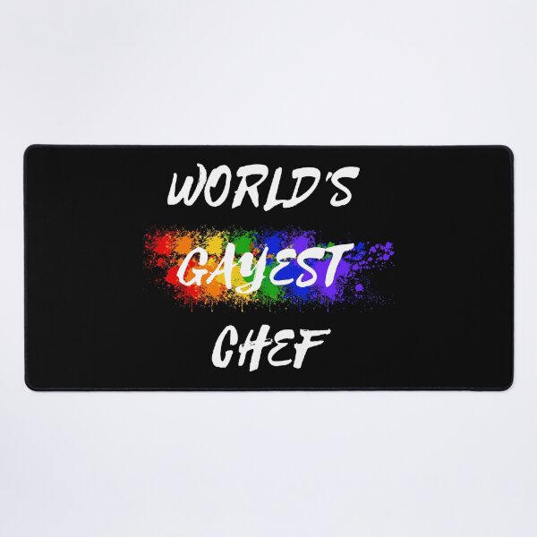 Item preview, World's Gayest Chef Rainbow Color Splash For Gay Chefs For Pride Month In Black designed and sold by LuckyKermit.