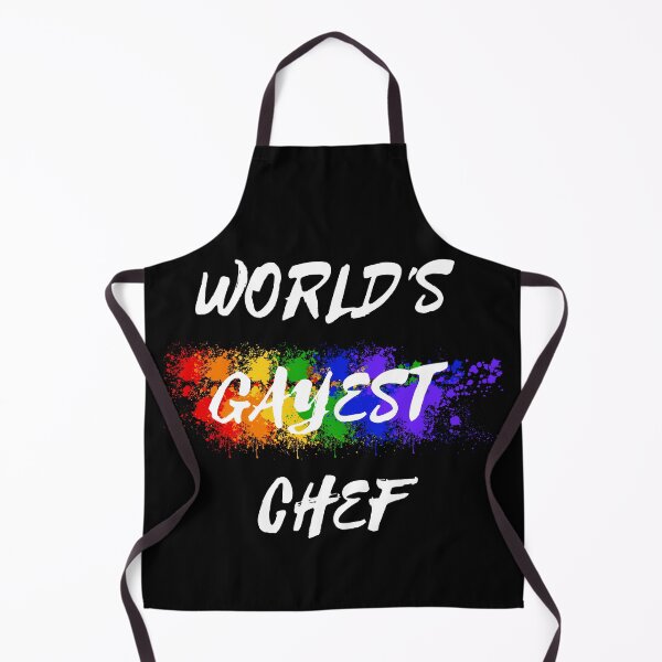 Item preview, World's Gayest Chef Rainbow Color Splash For Gay Chefs For Pride Month In Black designed and sold by LuckyKermit.
