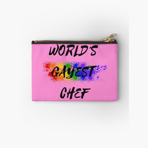 Item preview, World's Gayest Chef Rainbow Color Splash For Gay Chefs For Pride Month In Pink designed and sold by LuckyKermit.