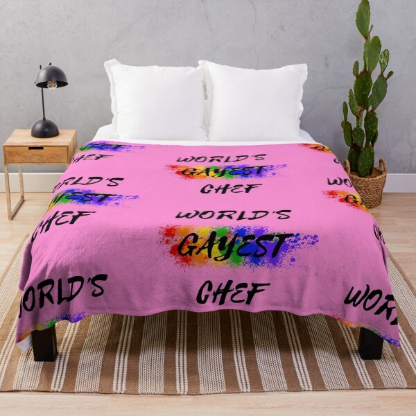 Item preview, World's Gayest Chef Rainbow Color Splash For Gay Chefs For Pride Month In Pink designed and sold by LuckyKermit.