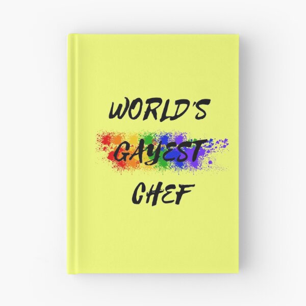 Item preview, World's Gayest Chef Rainbow Color Splash For Gay Chefs For Pride Month In Yellow designed and sold by LuckyKermit.