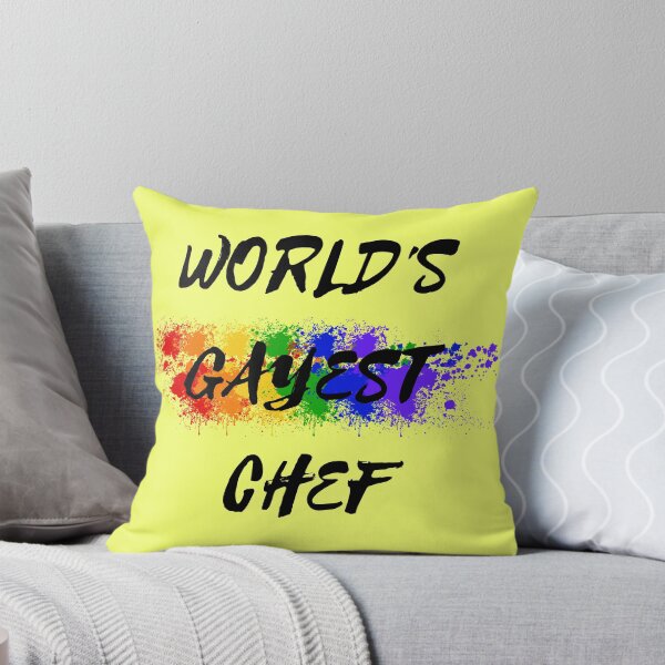 Item preview, World's Gayest Chef Rainbow Color Splash For Gay Chefs For Pride Month In Yellow designed and sold by LuckyKermit.