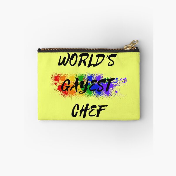 Item preview, World's Gayest Chef Rainbow Color Splash For Gay Chefs For Pride Month In Yellow designed and sold by LuckyKermit.
