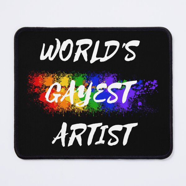 Item preview, World's Gayest Artist Rainbow Color Splash For Gay Artists For Pride Month In Black designed and sold by LuckyKermit.