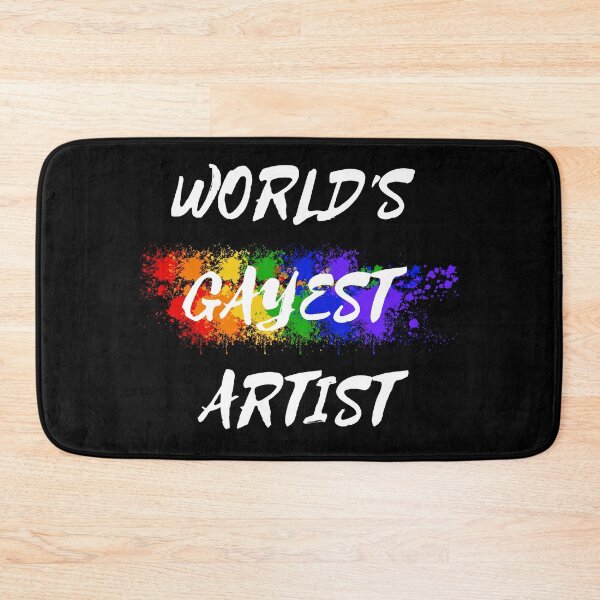 Item preview, World's Gayest Artist Rainbow Color Splash For Gay Artists For Pride Month In Black designed and sold by LuckyKermit.