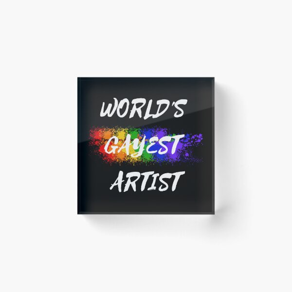 Item preview, World's Gayest Artist Rainbow Color Splash For Gay Artists For Pride Month In Black designed and sold by LuckyKermit.