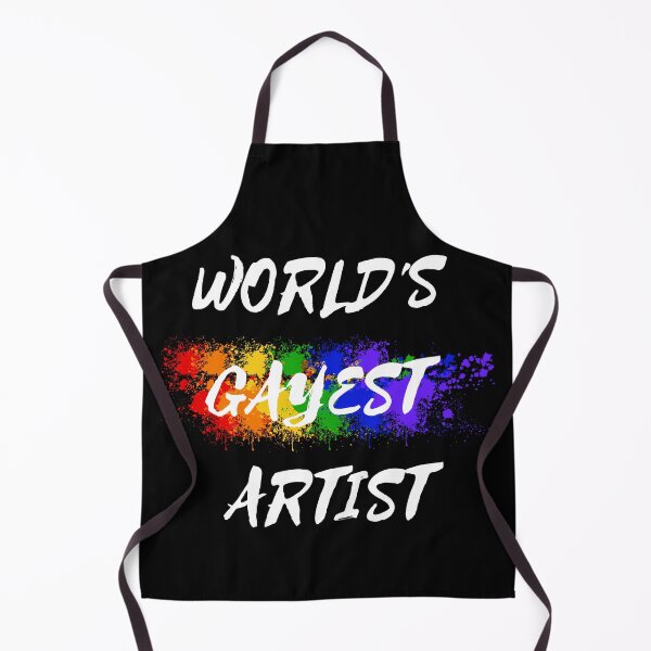 Item preview, World's Gayest Artist Rainbow Color Splash For Gay Artists For Pride Month In Black designed and sold by LuckyKermit.