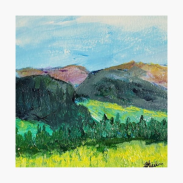 Item preview, Por encima de la línea de árboles: pintura acrílica original de TSeele.Art designed and sold by TSteeleArt.