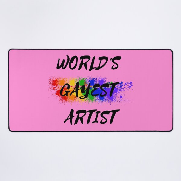 Item preview, World's Gayest Artist Rainbow Color Splash For Gay Artists For Pride Month In Pink designed and sold by LuckyKermit.