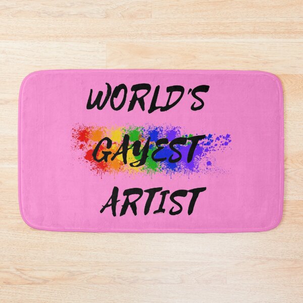Item preview, World's Gayest Artist Rainbow Color Splash For Gay Artists For Pride Month In Pink designed and sold by LuckyKermit.