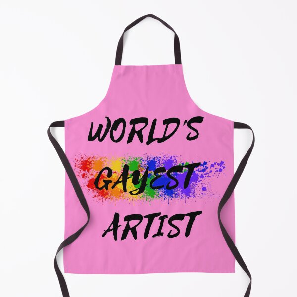 Item preview, World's Gayest Artist Rainbow Color Splash For Gay Artists For Pride Month In Pink designed and sold by LuckyKermit.