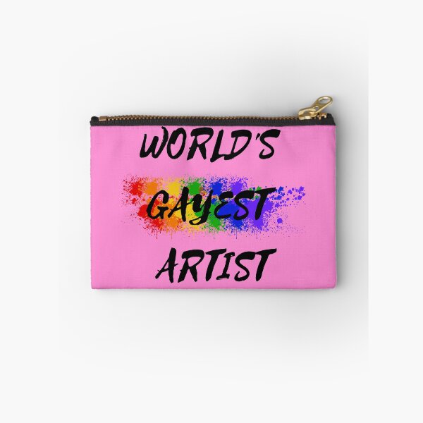 Item preview, World's Gayest Artist Rainbow Color Splash For Gay Artists For Pride Month In Pink designed and sold by LuckyKermit.
