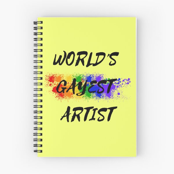 Item preview, World's Gayest Artist Rainbow Color Splash For Gay Artists For Pride Month In Yellow designed and sold by LuckyKermit.