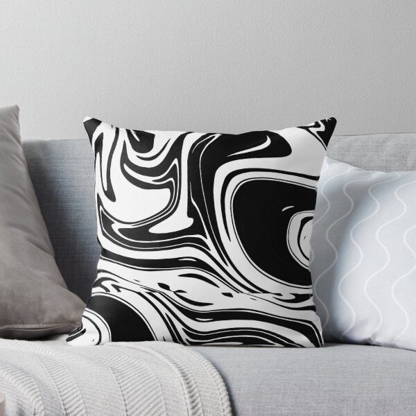 Item preview, Retro Liquid black and white abstract pattern  designed and sold by Kamzzi.