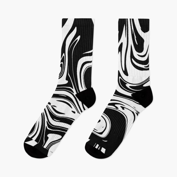 Item preview, Retro Liquid black and white abstract pattern  designed and sold by Kamzzi.