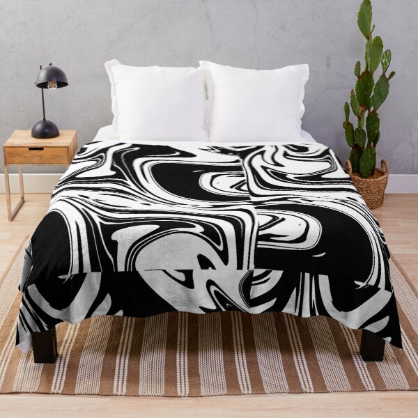 Item preview, Retro Liquid black and white abstract pattern designed and sold by Kamzzi.